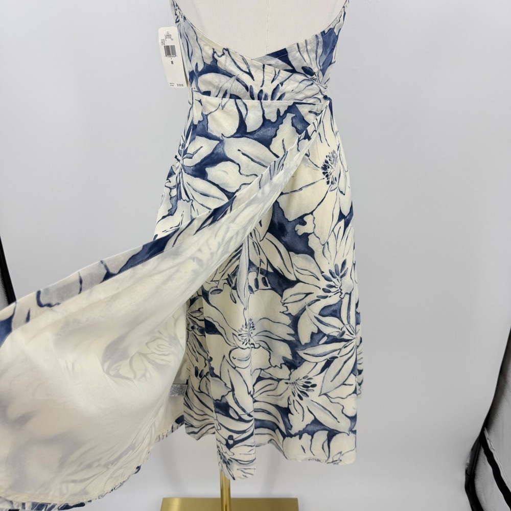 Polo Jeans Co Ralph Lauren Santorini Floral Halter Back Wrap Dress Cotton M - Picture 6 of 11